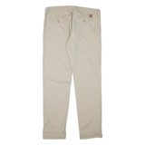 CARHARTT Club Mens Trousers Beige Regular Tapered W36 L33