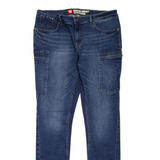 ENGELBERT STRAUSS Workwear Womens Jeans Blue Slim Skinny Stone Wash W34 L32