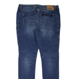 ENGELBERT STRAUSS Workwear Womens Jeans Blue Slim Skinny Stone Wash W34 L32