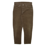 LEVI'S Altered Womens Corduroy Trousers Brown Relaxed Tapered W30 L25