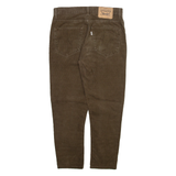 LEVI'S Altered Womens Corduroy Trousers Brown Relaxed Tapered W30 L25
