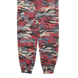 MISSGUIDED Camo Womens Trousers Red Regular Tapered W26 L29