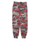 MISSGUIDED Camo Womens Trousers Red Regular Tapered W26 L29