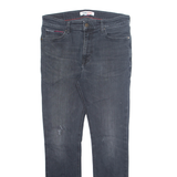 TOMMY HILFIGER Mens Jeans Grey Regular Tapered Stone Wash W32 L32