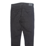 LEVI'S Womens Jeans Black Regular Skinny W29 L30