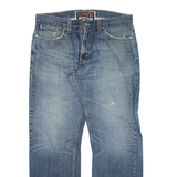 LEVI'S 514 Jeans Distressed Mens Blue Slim Straight W34 L30