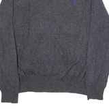 POLO RALPH LAUREN Mens Jumper Grey Crew Neck Tight Knit Wool XL