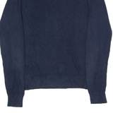 TOMMY HILFIGER Mens Jumper Blue Crew Neck Waffle Knit S