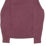 TOMMY HILFIGER Mens Jumper Maroon 1/4 Zip Tight Knit L