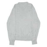 TOMMY HILFIGER Mens Jumper Grey Argyle V-Neck Tight Knit M
