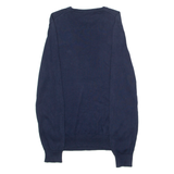 LACOSTE Mens Jumper Blue Crew Neck Tight Knit S