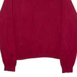 POLO RALPH LAUREN Mens Jumper Red V-Neck 90s Tight Knit XL