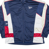 REEBOK Mens Blue Hoodie Full Zip M