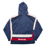 REEBOK Mens Blue Hoodie Full Zip M