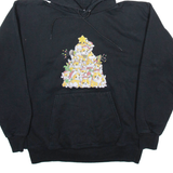 HANES Mens Black Hoodie S