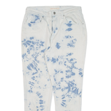 LEVI'S 721 High Rise Womens Jeans White Slim Skinny Acid Wash W31 L26