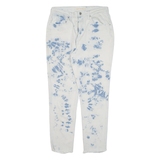 LEVI'S 721 High Rise Womens Jeans White Slim Skinny Acid Wash W31 L26