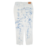 LEVI'S 721 High Rise Womens Jeans White Slim Skinny Acid Wash W31 L26