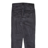 LEVI'S 724 BIG E High Rise Womens Jeans Black Slim Straight W28 L27