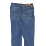 LEVI'S 721 Distressed High Rise Womens Jeans Blue Slim Skinny W28 L26