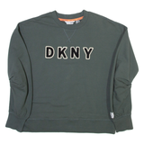 DKNY Womens Sweatshirt Green XS