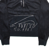 NIKE Womens Sweatshirt Black 1/4 Zip XS