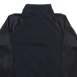NIKE Womens Sweatshirt Black 1/4 Zip XS