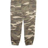 DENIM COLLECTION Camo Cargo Womens Trousers Beige Regular Tapered W26 L28