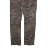 SMOG Camo Mens Trousers Grey Slim Straight W33 L32