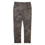 SMOG Camo Mens Trousers Grey Slim Straight W33 L32