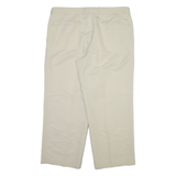 BOSS Mens Trousers Cream Regular Straight Viscose W38 L28