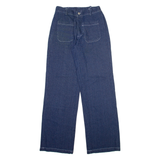 NATURA Womens Trousers Blue Relaxed Straight W24 L31