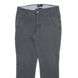 DOCKERS Mens Trousers Grey Slim Straight W32 L28