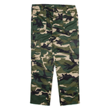 Camo Cargo Mens Trousers Green Regular Straight W34 L27