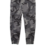URBAN CLASSICS Camo Cargo Mens Trousers Grey Regular Tapered W26 L30