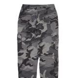 URBAN CLASSICS Camo Cargo Mens Trousers Grey Regular Tapered W26 L30