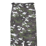 Camo Cargo Mens Trousers Green Regular Straight W26 L26
