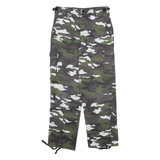 Camo Cargo Mens Trousers Green Regular Straight W26 L26