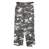 Camo Cargo Mens Trousers Green Regular Straight W26 L26