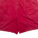 LYLE & SCOTT Pleated Mens Chino Shorts Red 90s M W34