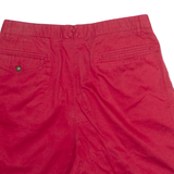 LYLE & SCOTT Pleated Mens Chino Shorts Red 90s M W34