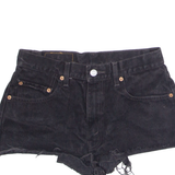 LEVI'S Altered 505 Womens Denim Shorts Black 90s M W30