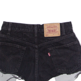 LEVI'S Altered 505 Womens Denim Shorts Black 90s M W30