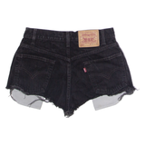LEVI'S Altered 505 Womens Denim Shorts Black 90s M W30