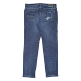 PIERRE CARDIN Lyon Mens Jeans Blue Regular Tapered Stone Wash W37 L34