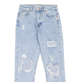 Y2 Distressed Womens Jeans Blue Slim Tapered W25 L26