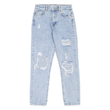 Y2 Distressed Womens Jeans Blue Slim Tapered W25 L26