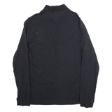 TOMMY HILFIGER Mens Sweatshirt Black 1/4 Zip L