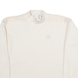 ADIDAS Womens Sweatshirt Beige UK 12