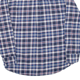 JACHS Mens Flannel Shirt Blue Check Long Sleeve L